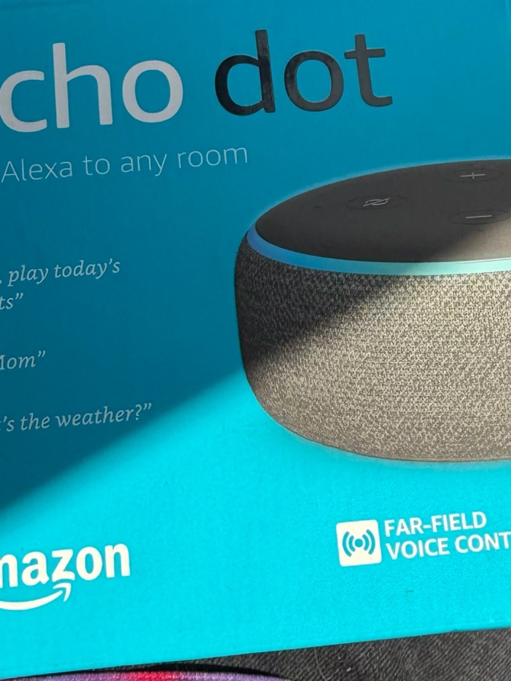 Amazon Echo Dot - Gray with Black Top and Blue Accent
